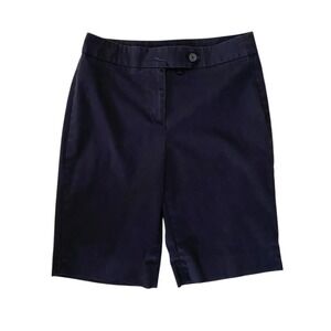 Jones New York Womens Black Stretch Bermuda Chino Shorts Size 6 Travel Casual